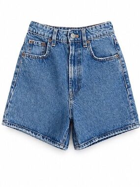 Zara High-Waist Blue Denim Women's Shorts